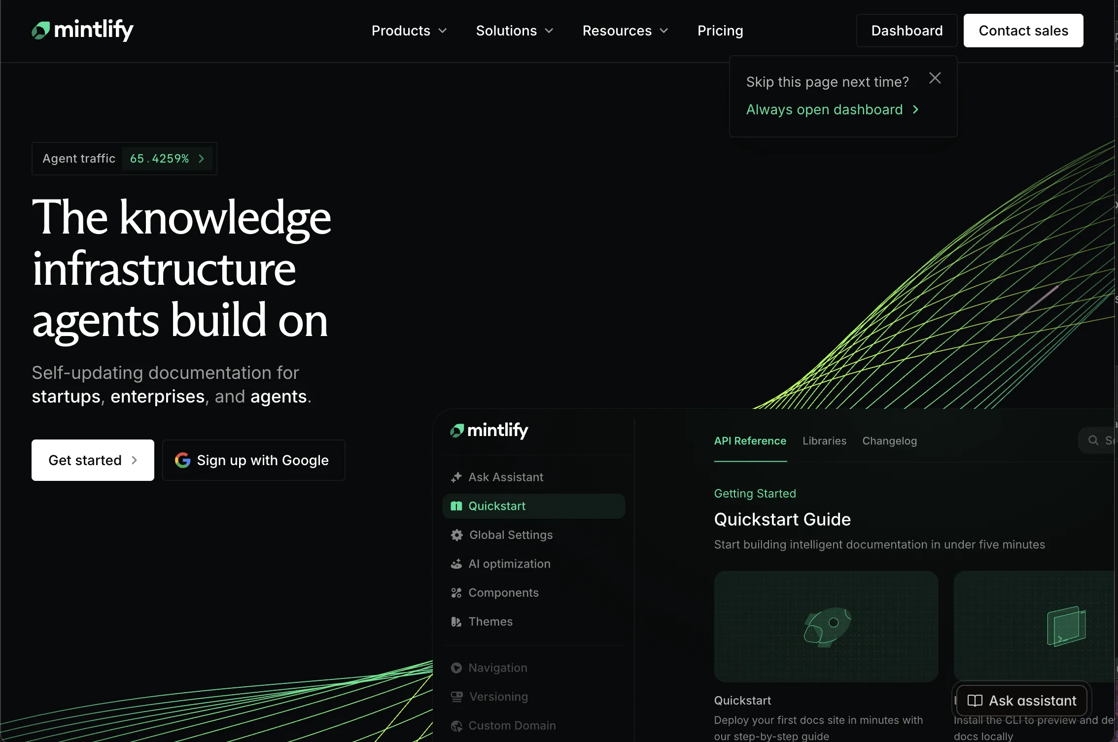 The Mintlify home page