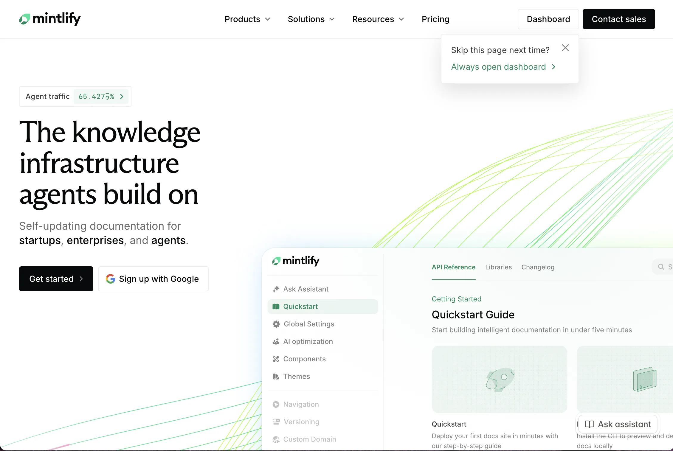 The Mintlify home page